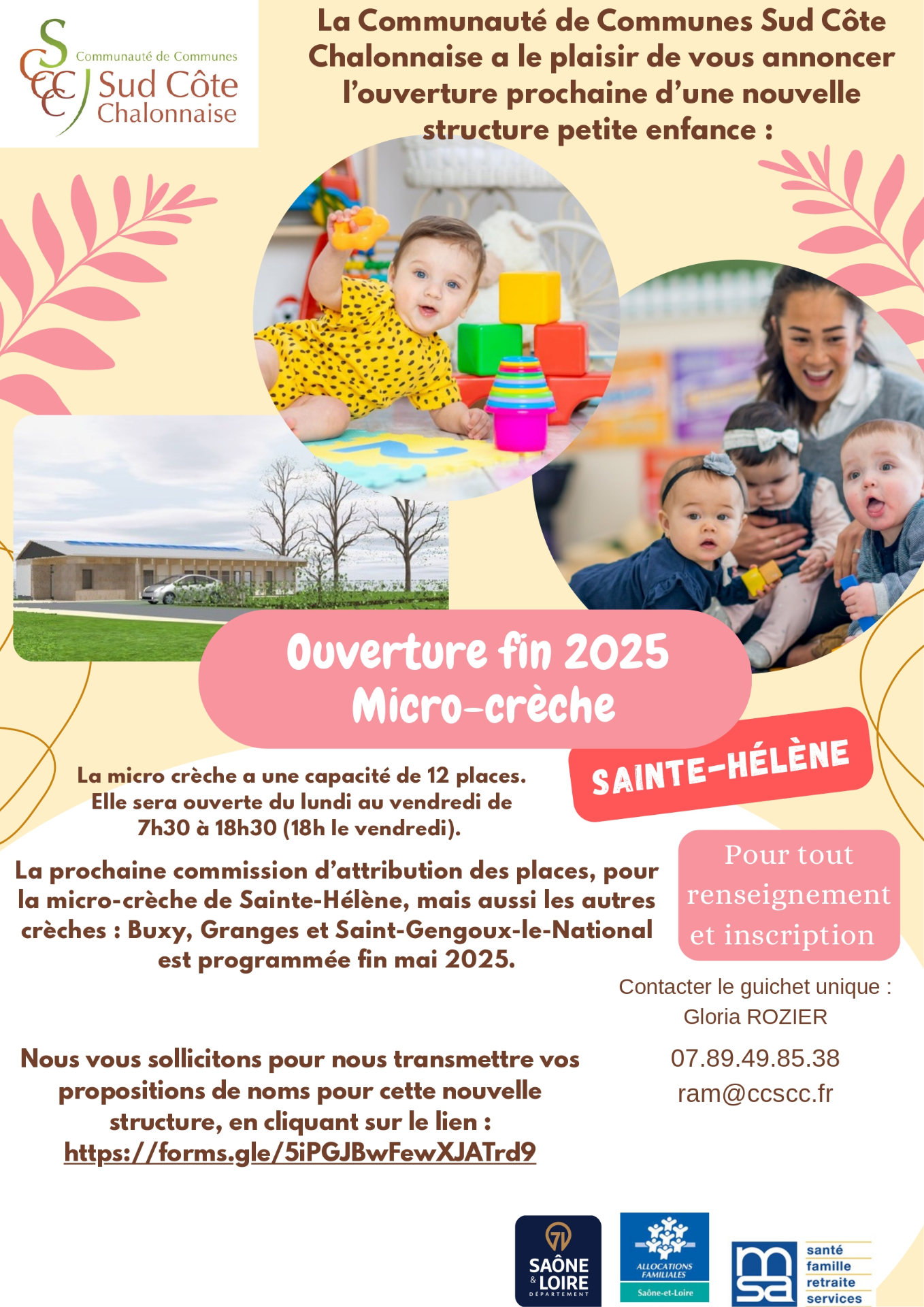 MICRO-CRECHE à Sainte-Hélène 