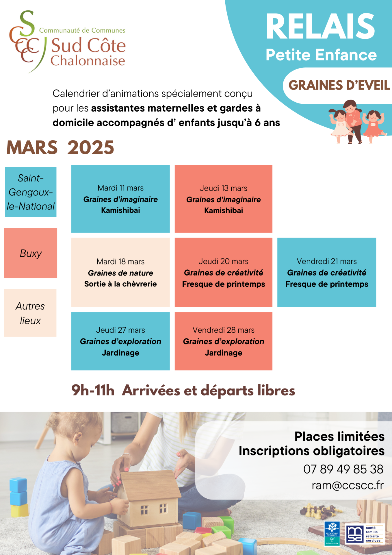 Calendrier RPE mars avril 2025