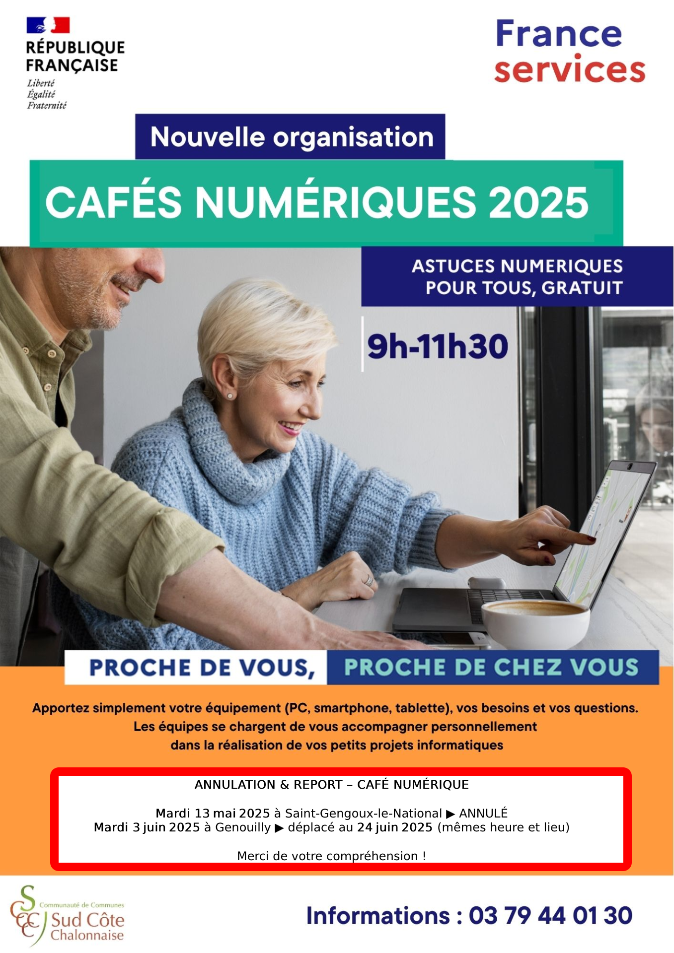 Report et annulation café numérique